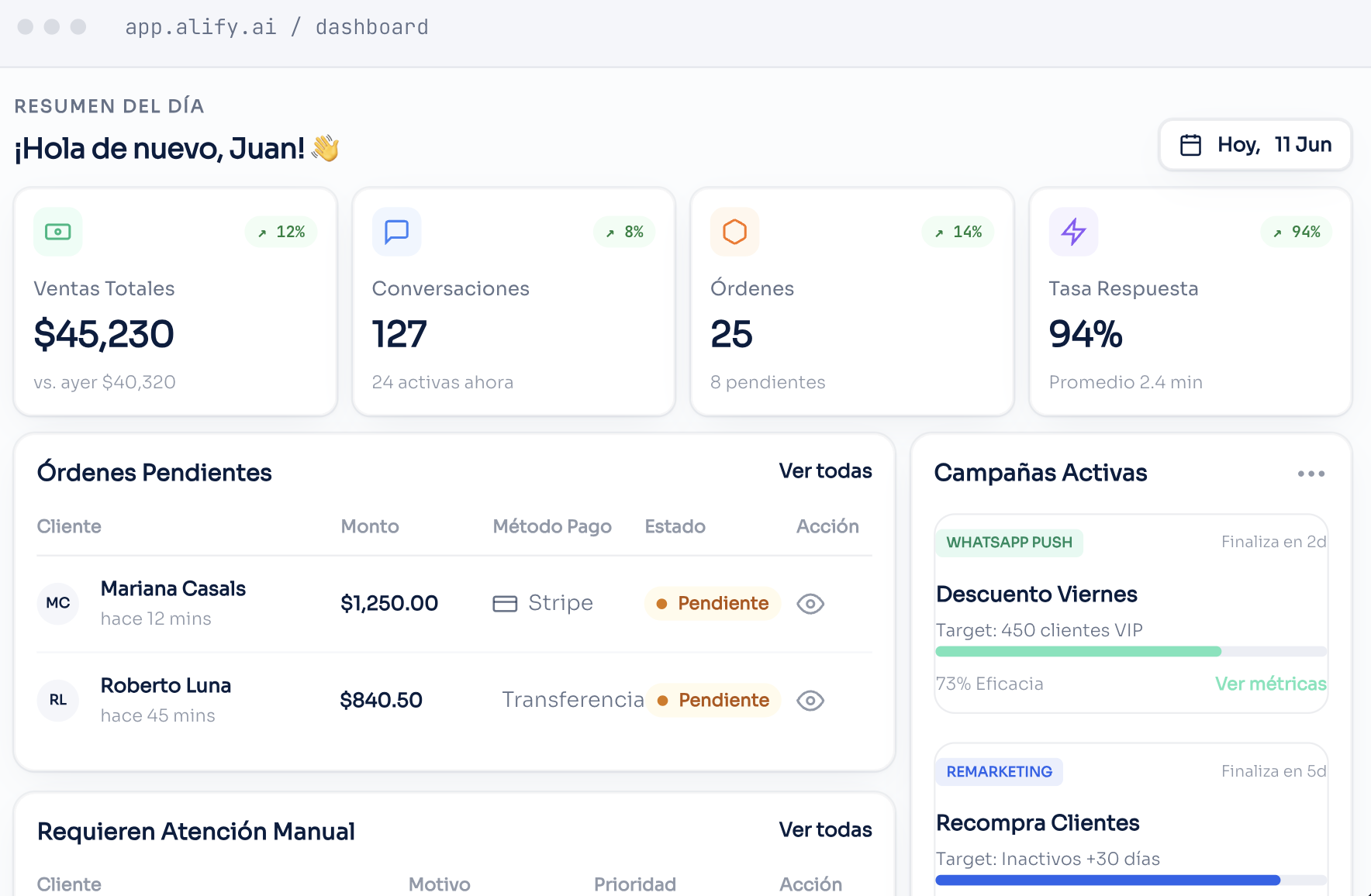 Alify Dashboard